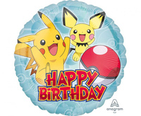 #BFK Balon foliowy Pokemon, okrągły S60, zapakowany