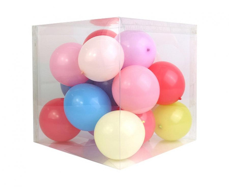 #BAI Pudełko na balony (transparentne) 1 szt. 30x30x30 cm