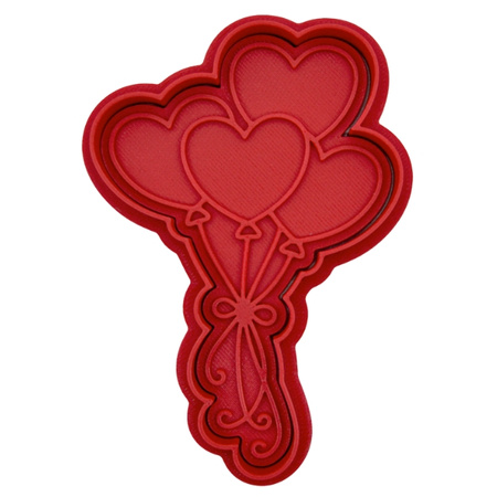 Foremka do tworzenia dekoracji SERDUSZKA BALONIKI foremka + stempel WZ.I KicCake