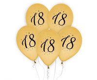 #BL Balony 18, złote, 12 cali/ 5 szt.