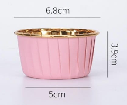 Papilotki kubeczki do muffin różowe prezentacja gotowych wypieków