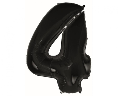 #BFC54 Balon foliowy B&C Cyfra 4 czarna, 92 cm AA