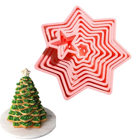 Foremka do ciasteczek i pierników Choinka 3D 10 elementów KicCake
