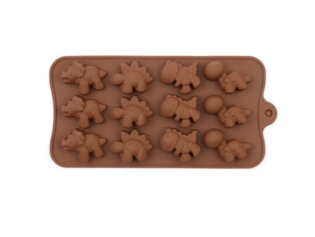 Forma silikonowa do pralin DINOZAURY 21x11 cm
