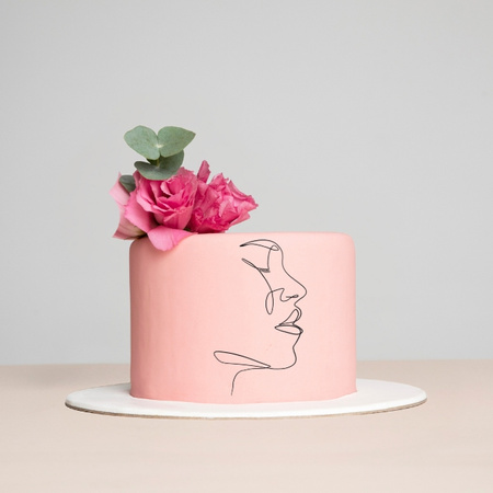 Topper na tort linearny TWARZ KOBIETY - KOBIETA WZ. I