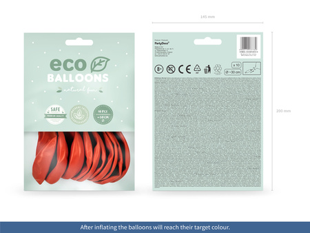 Balony Eco 30cm metalizowane, zielona trawa (1 op. / 10 szt.)