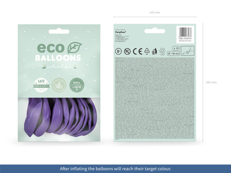 Balony Eco 26cm metalizowane, pomarańczowy (1 op. / 10 szt.)