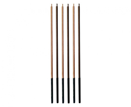 #SU Świeczki B&C metaliczne, mokka/miedziany, 3x3x170mm, 6szt. KK