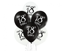 #BL Balony D11 Birthday 18 1C2S, 6 szt.