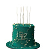 Akrylowy decor topper na bok tortu HAPPY BIRTHDAY ZŁOTY WZ.II