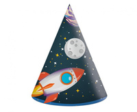 #STAI Czapeczki papierowe Rocket Space, 6 szt.