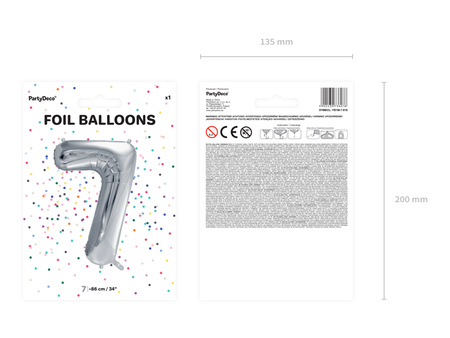 Balon foliowy Cyfra ''0'', 86cm, złoty