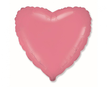 #BFK Balon foliowy 18" FX - Serce (pastel czerwony), niepakowany