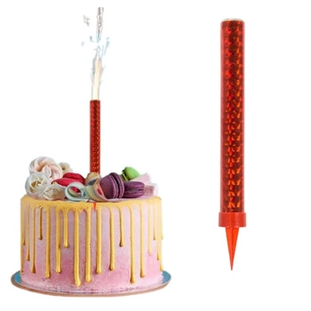 Fontanna raca holograficzna 12 cm CZERWONA