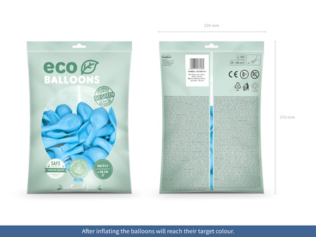 Balony Eco 26cm metalizowane, fiolet (1 op. / 100 szt.)