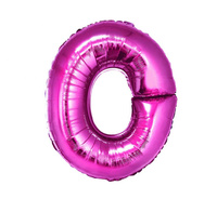 #BFK Balon foliowy "Litera O", różowa, 35 cm KK