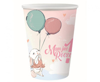 #ZKU_GD Kubeczki pap. kolekcja Roczek - Króliczek, 240 ml/ 6 szt. KK