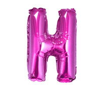 #BFK Balon foliowy "Litera H", różowa, 35 cm KK