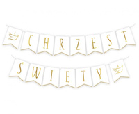 #DEGI Girlanda papierowa Chrzest Święty, flagi 13.5x17.5 cm, 2x300 cm