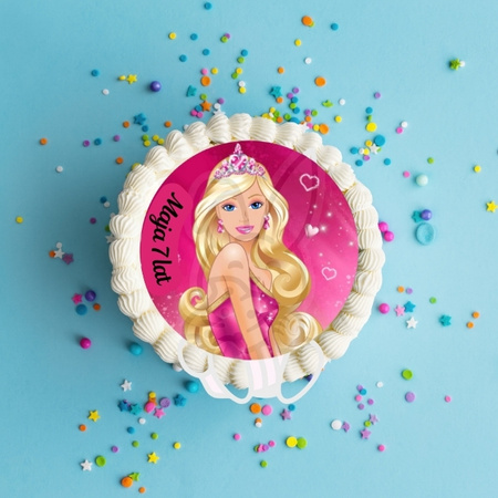 Wydruk jadalny, opłatek na tort BARBIE WZ. V