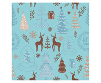 #ZSE_GD Serwetki Hello Winter, j. niebieskie, certyfikat FSC, 33x33 cm/ 20 szt.