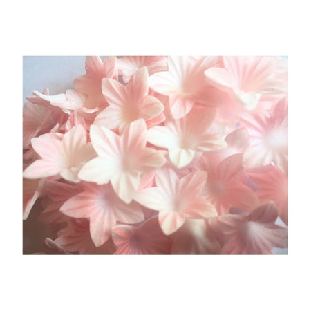 Dekoracja waflowa na tort KWIATUSZKI MINI RÓŻOWE 20 szt. Rose Decor