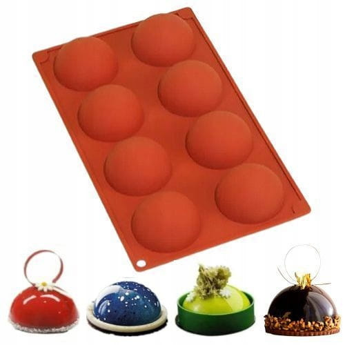 Forma silikonowa do monoporcji półkule 5,8 cm – widok ogólny