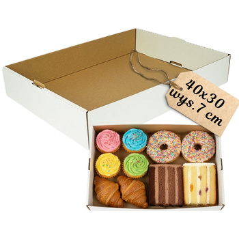 Pudełko na ciasto pączki 40x30x7 cm