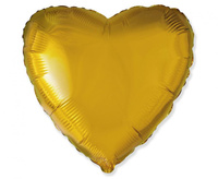 #BFK Balon foliowy 18" FX - Serce (złote), pakowany