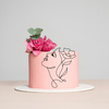 Topper na tort linearny TWARZ KOBIETY WZ.III
