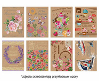 #ZK Laurka Eko Edition B6EKO 127x180 Imieniny zest. 659 Grafika - Kwiaty, Mix, Papier typu kraft