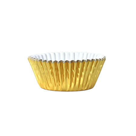 Papilotki do muffinek ZŁOTE METALICZNE 30 szt. PME
