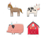 #SU Świeczki figurki Barnyard, 4 szt.