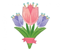 #BFK Balon foliowy XL Wiosenny Bukiet Tulipanów, 78x96 cm
