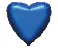#BFK Balon foliowy 18" FX - Serce (satynowy navy blue), pakowany