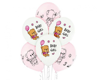 #BL Balony D11 Cute Baby Girl 3C2S 1C4S, 6 szt.