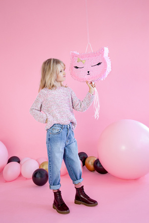 Balon foliowy Love, 140x35cm, różowe złoto