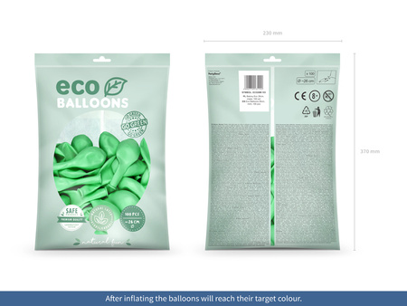 Balony Eco 26cm metalizowane, mix (1 op. / 100 szt.)