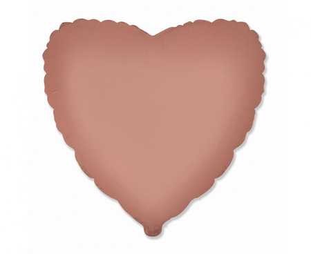 #BFK Balon foliowy 18" FX - Serce (matowe Vintage Rose), niepakowany