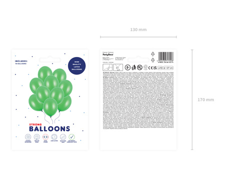 Balony 30cm, Serduszka, Crystal Clear (1 op. / 6 szt.)