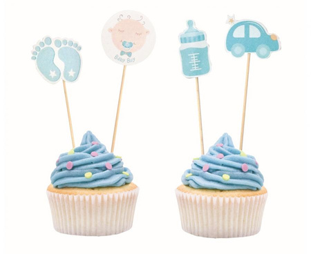 #DEI Pikery B&G Baby Boy, jasnoniebieskie, 10 cm, 12 szt.