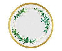 #ZTA_GD Talerzyki papierowe Celebrate (listki), 18 cm/ 6 szt.