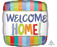 #BFK Balon foliowy 18" kwadrat Welcome home stripes