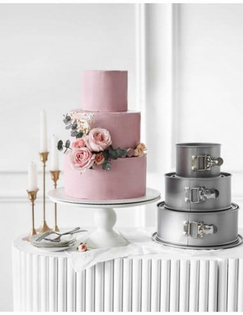 Tortownica wysoka zapinana 22cm SILVER-TOP Patisse