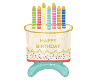 #BFK Balon foliowy Tort Happy Birthday, 33x48x24 cm