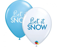 #BL Balon QL 11" z nadr. "Let It Snow", 6 szt. KK