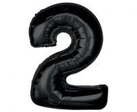 #BFC25 Balon foliowy Smart, cyfra 2, czarna, 92 cm  KK