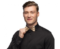 #STAI Muszka brokat złoto