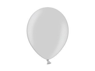 Balon lateksowy strong 12 cm metaliczny SREBRNY