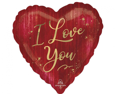 #BFK Balon foliowy 18" serce I love you rouge